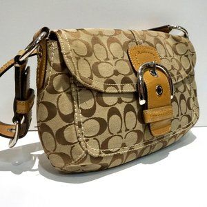 Vintage Coach Shoulder Bag - Hamilton Hobo - Beige